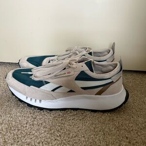 Men’s Reebok Classic Leather Legacy Stucco Midnight Pine Gym Shoes